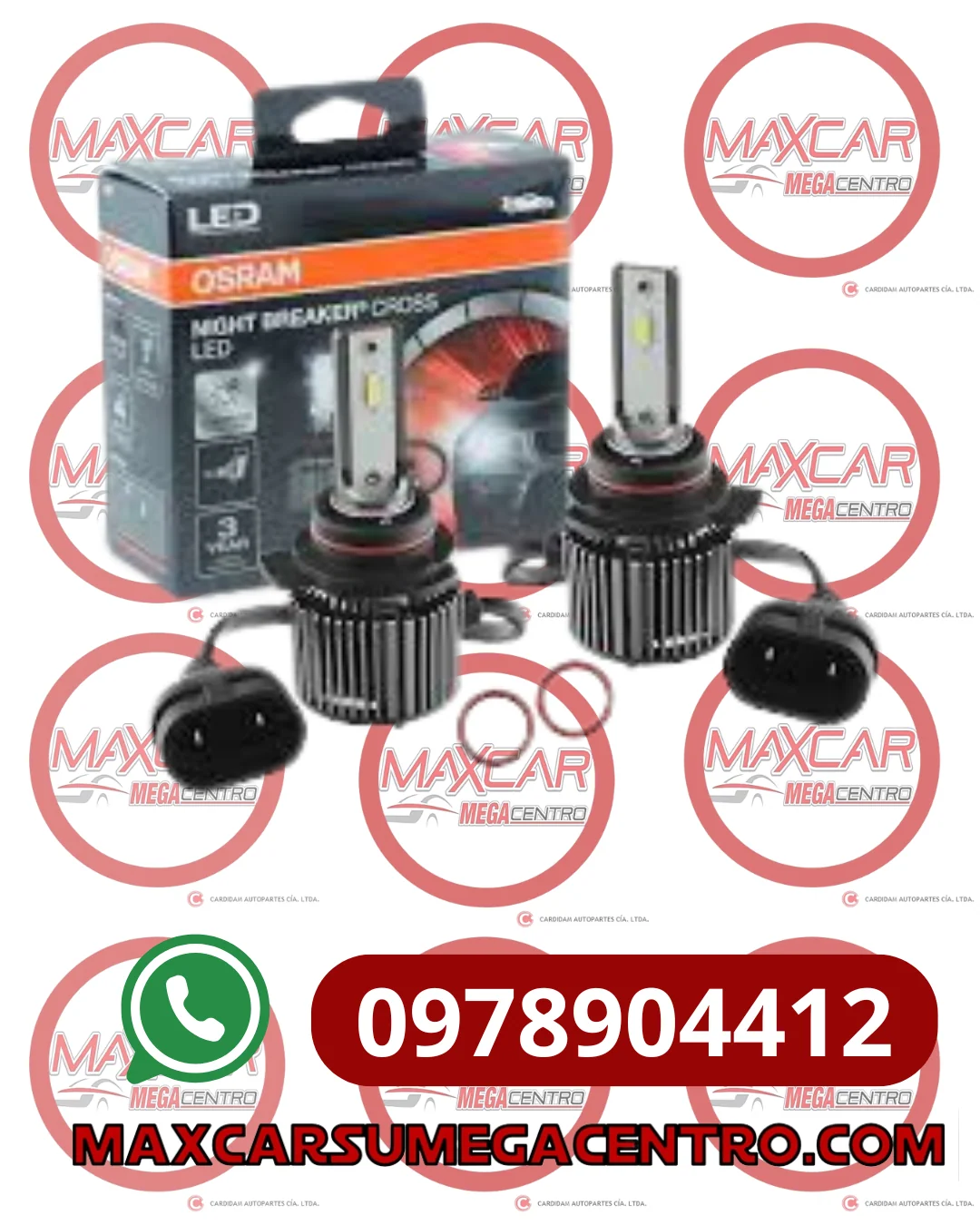 FAR.9012 HALOGENO OSRAM HIR2 12v 27w LED Cross NBreaker PAR