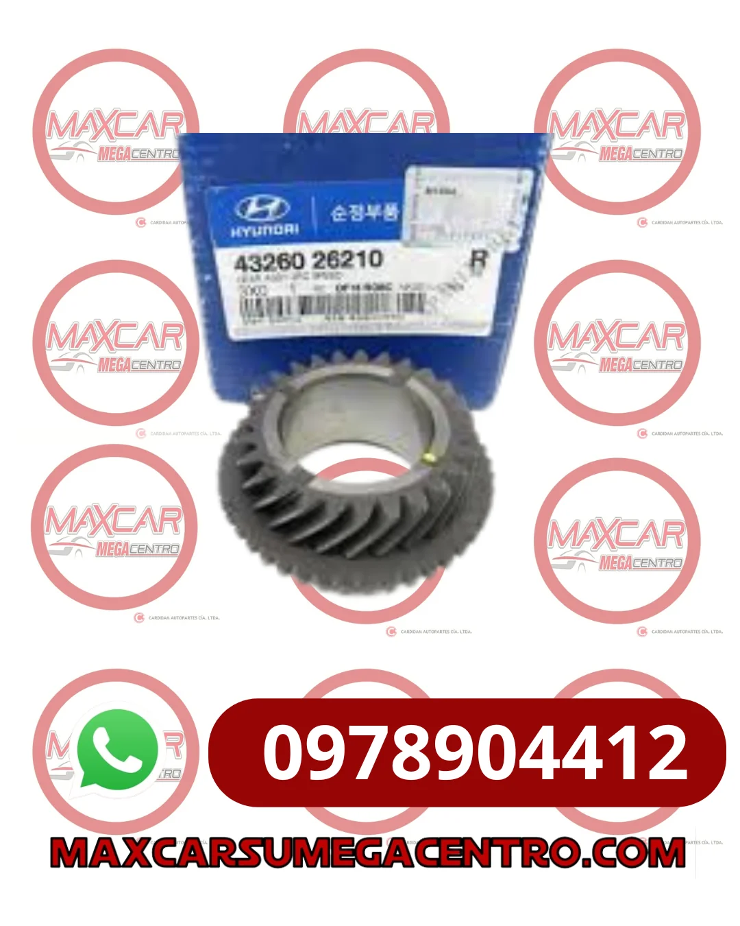 PIÑ.43260-26210 PIÑON CAJA CAMBIOS MOBIS RIO R 12- 1.4 RIO LX MEX (27D 3RA 4326026210)